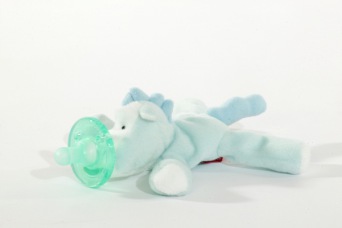  WubbaNub Pony mit Schnuller blau